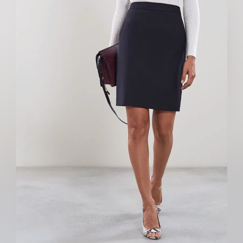 Reiss Fenton Tailored Pencil Skirt in Navy